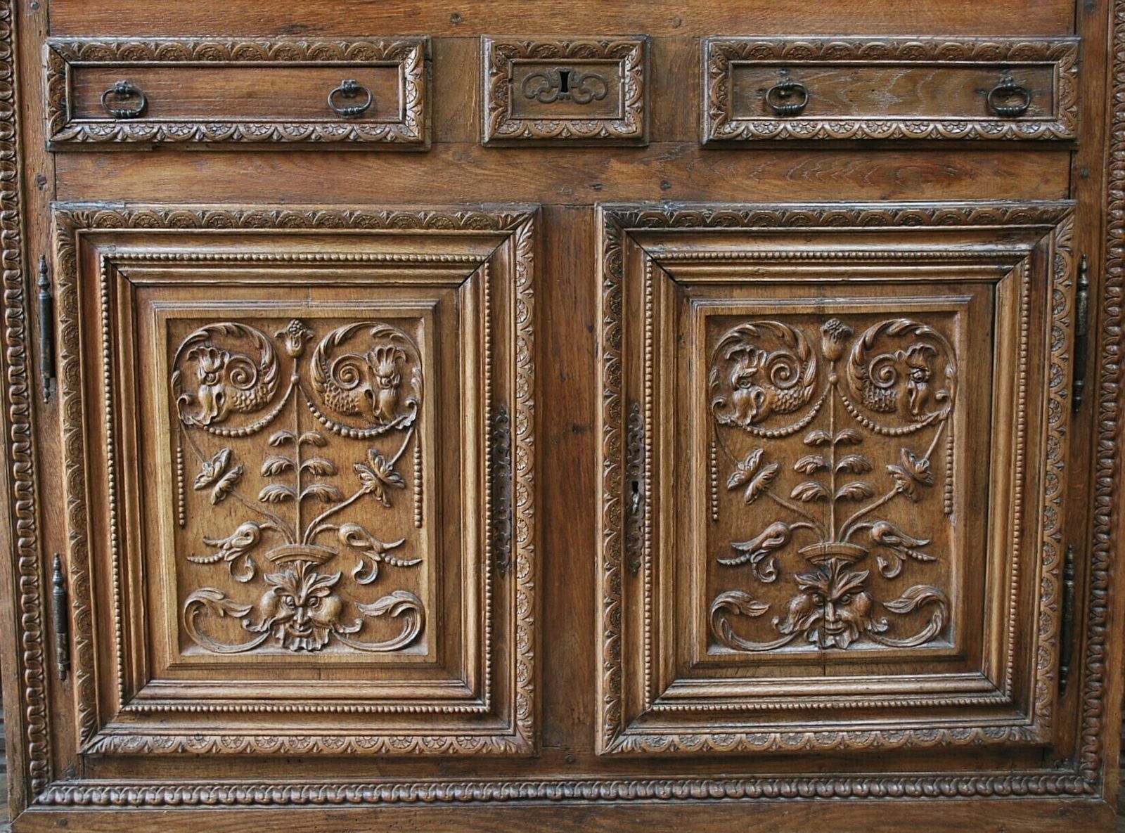 photo furniture Antique French Housekeepers Cupboard