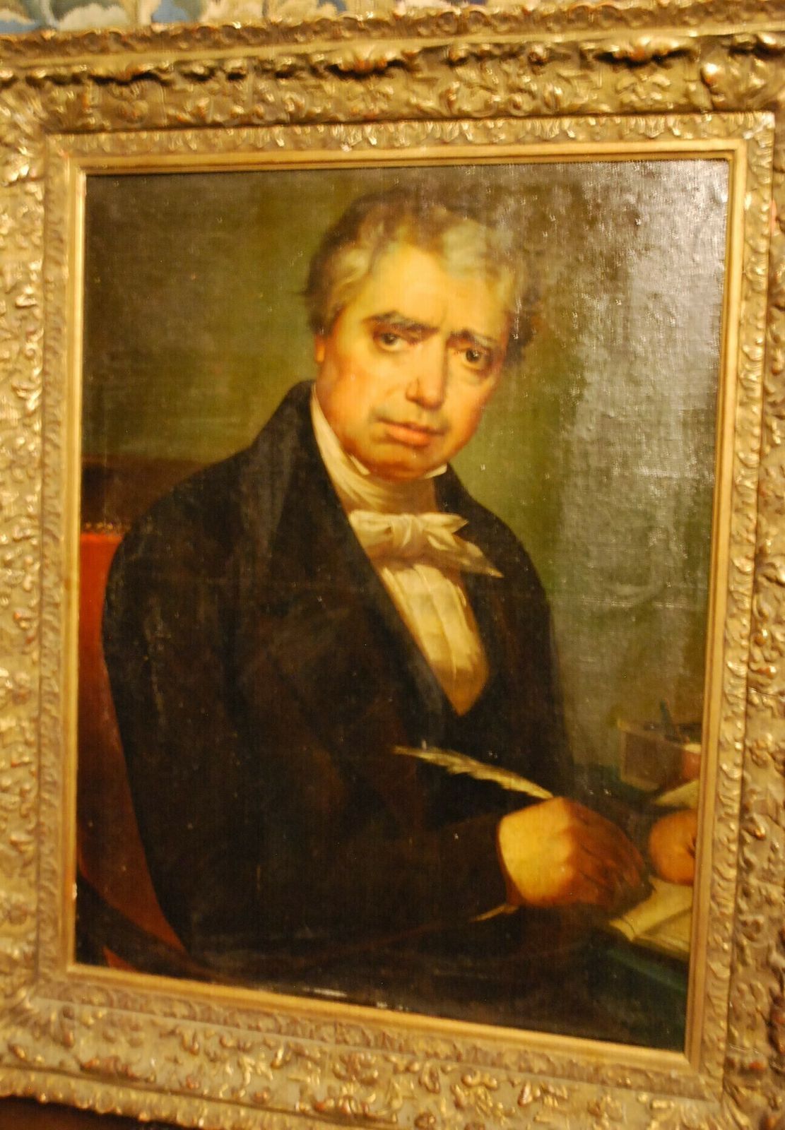 Oil Portrait, 1800s, Antique photo furniture