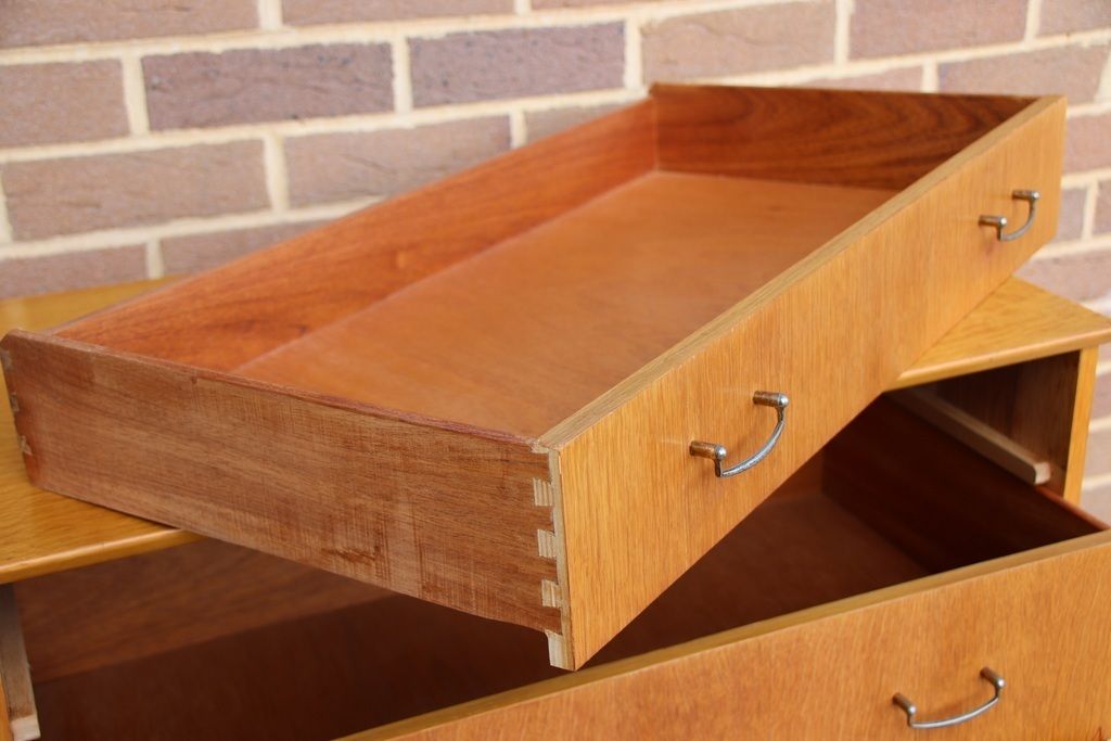 photo buy Mid Century Oak Chest Of Drawers