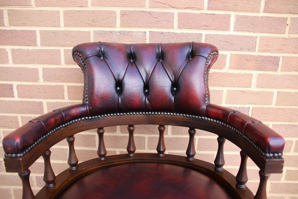 photo for sale Vintage Chesterfield Captains Chair