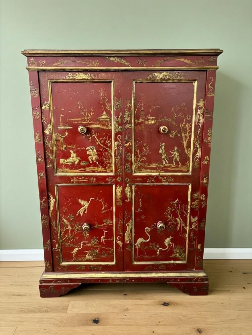 19th Chinoiserie Decorated Cabinet