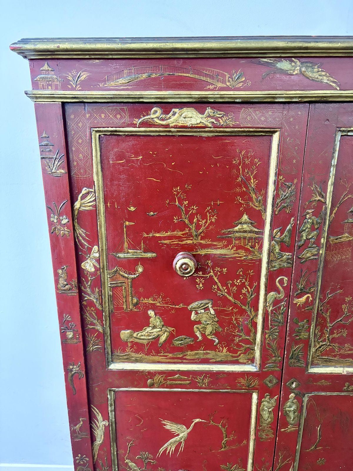 19th Chinoiserie Decorated Cabinet photo for sale