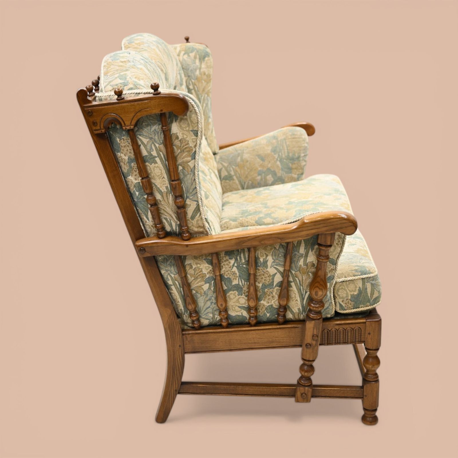 Ercol Cloister 2str Sofa Golden Dawn 2 Seater #932/2 Gold Badge Free Uk Delivery photo vintage