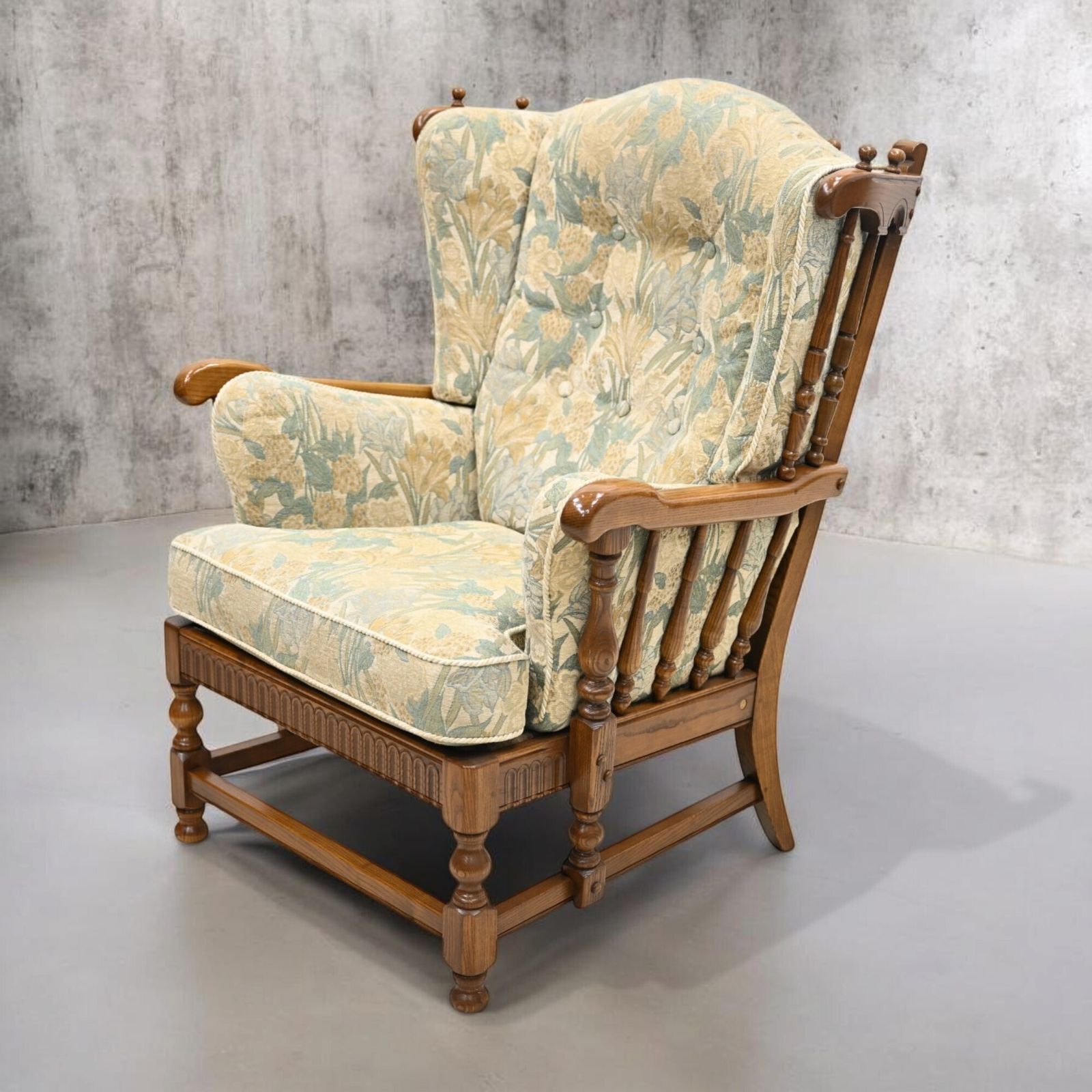 Ercol Cloister Wing Back Easy Fireside Armchair Golden Dawn *Free Delivery photo for sale