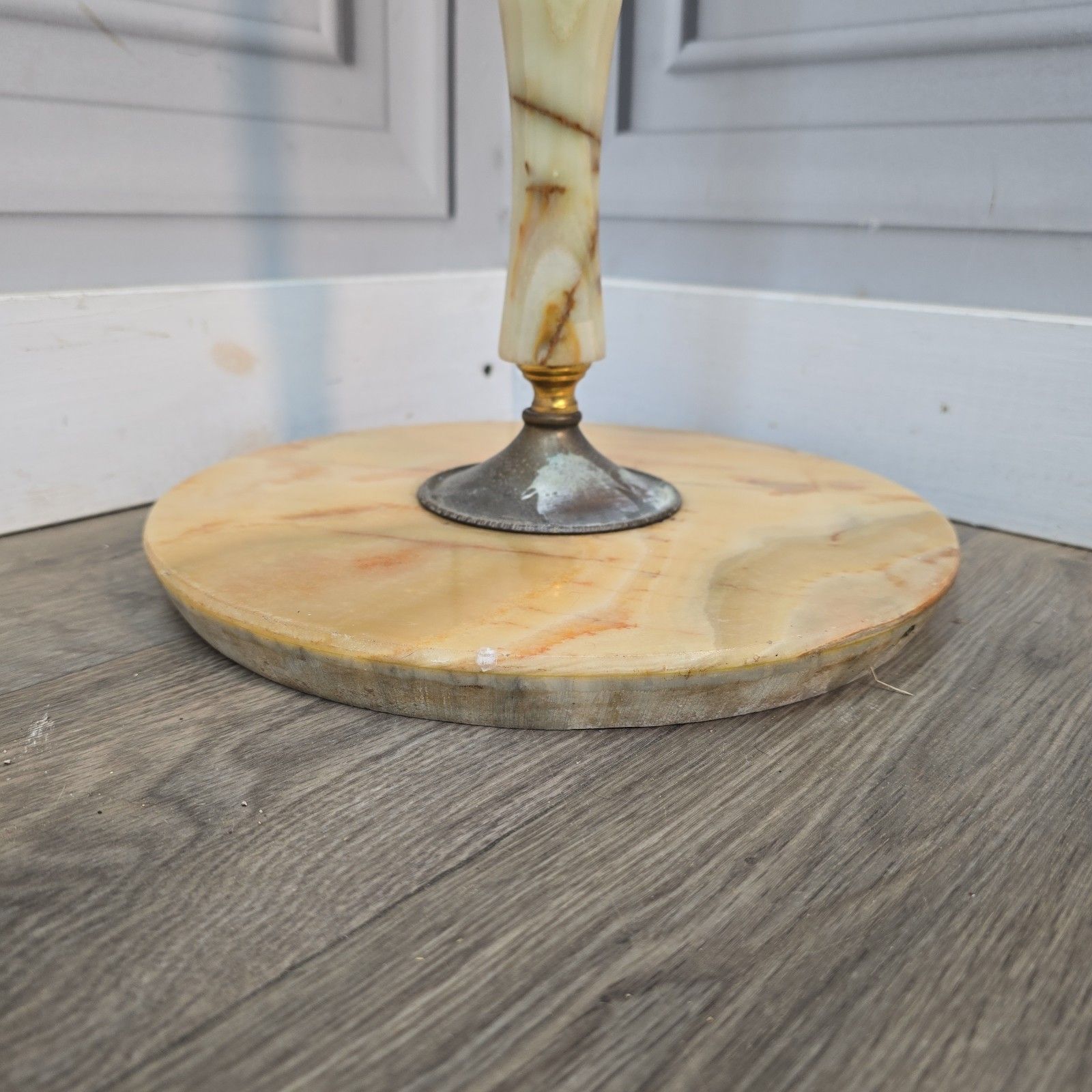 Vintage Marble Standard Lamp Retro Brass Floor Room Light For Rewire photo buy