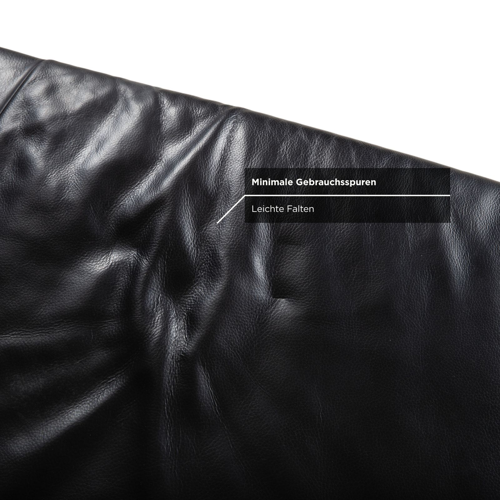 Mobilier Canapé 2 places Koinor Ronaldo en cuir noir, fonction manuelle photo