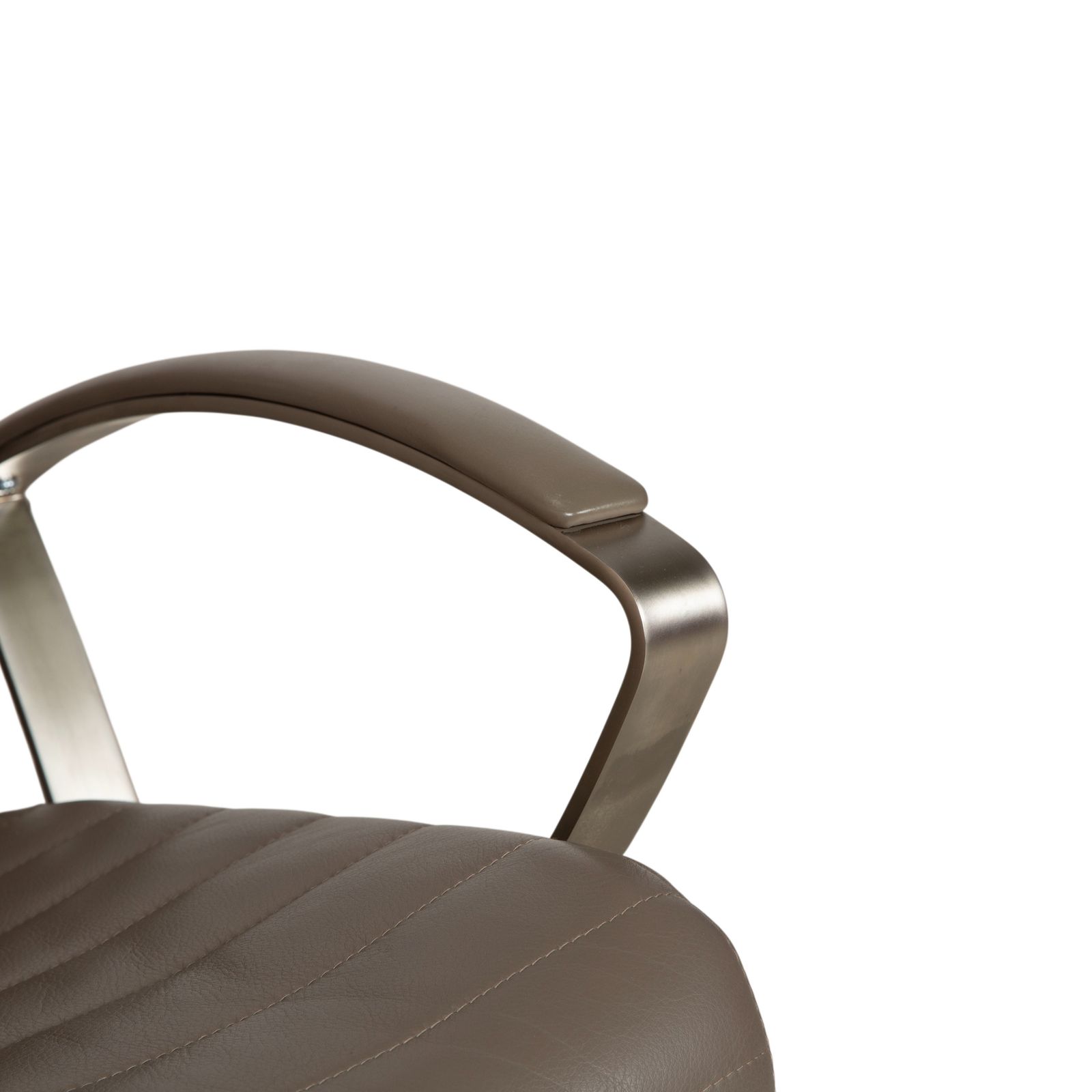 Fauteuil BoConcept Wing en cuir, vert olive, beige, gris, taupe, fonction manuelle photo vinterior