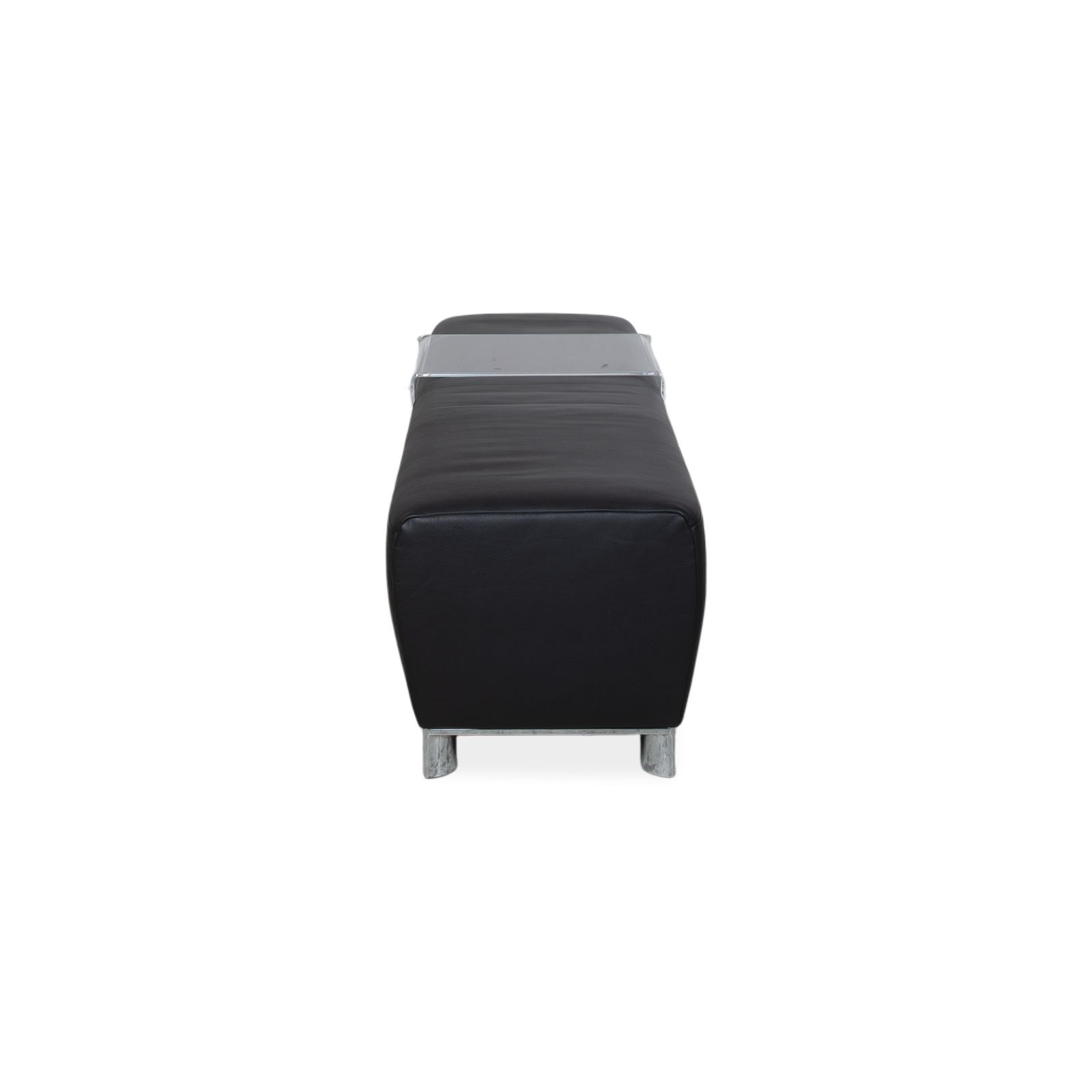 Mobilier Repose-pieds Koinor Volare en cuir noir photo