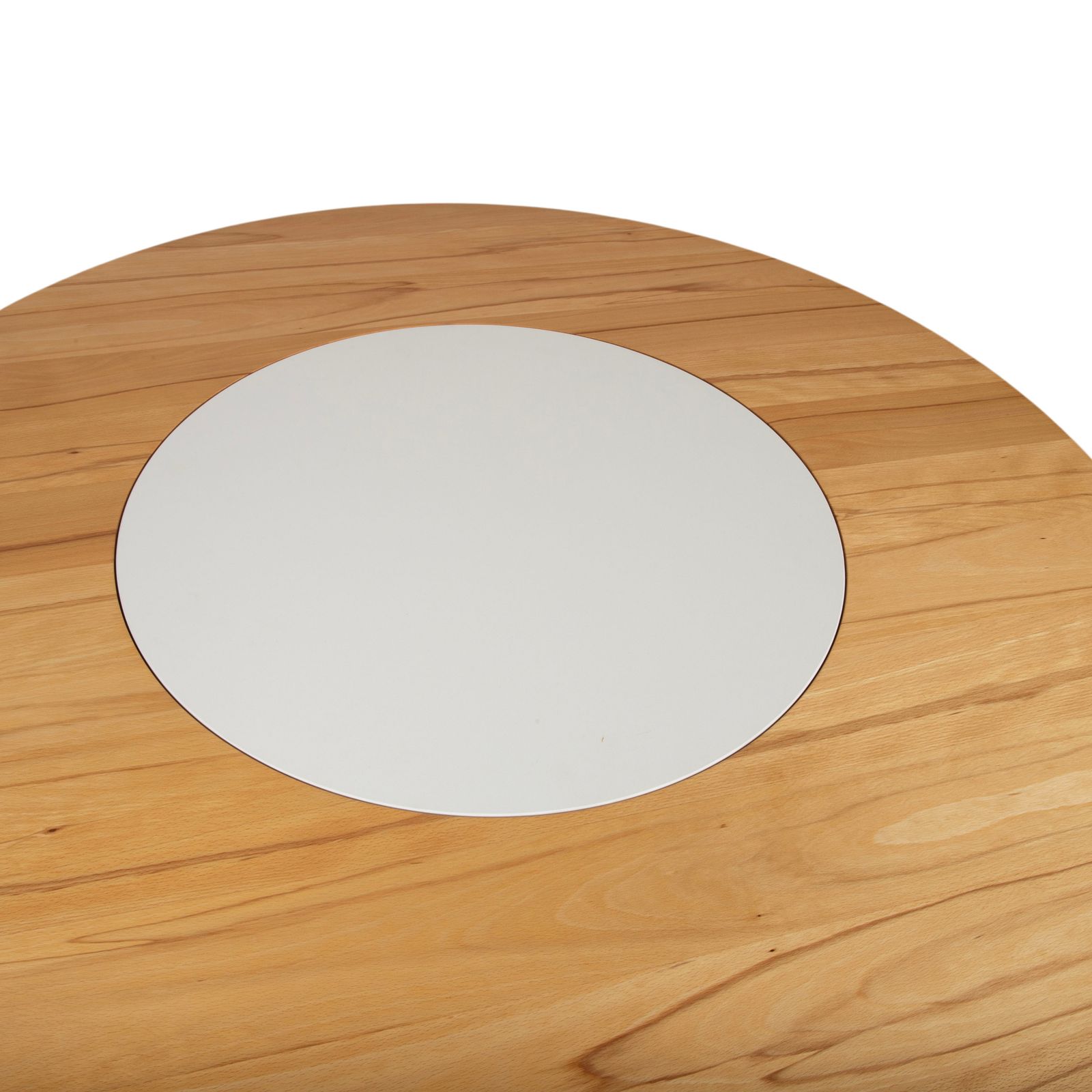 Table à manger Team 7 Miro en bois, marron, avec plateau rotatif, 120 x 120 cm photo vinterior