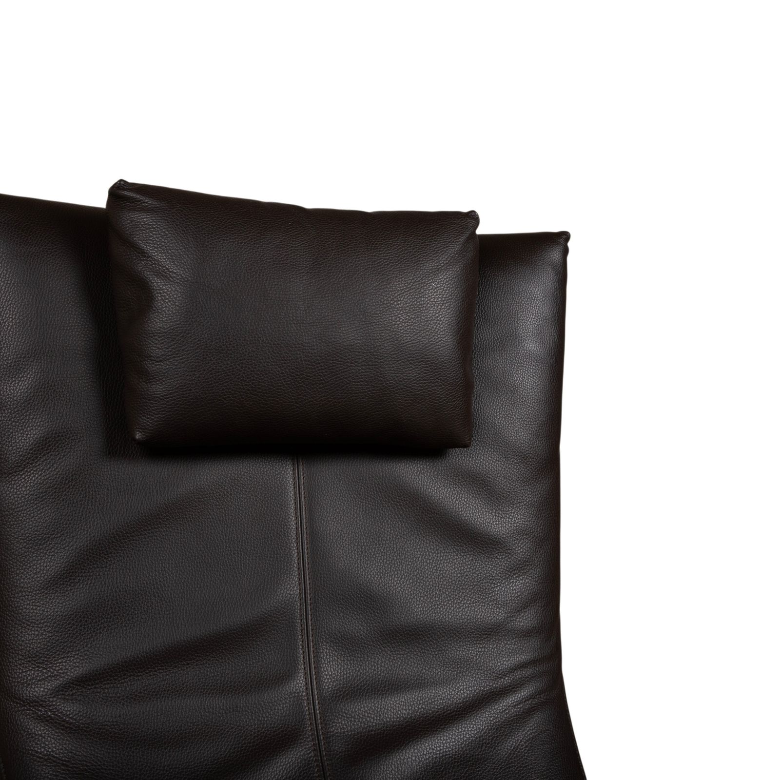 Fauteuil FSM Mate en cuir brun, brun foncé, moka, fonction électrique, batterie, fonction relax photo vintage