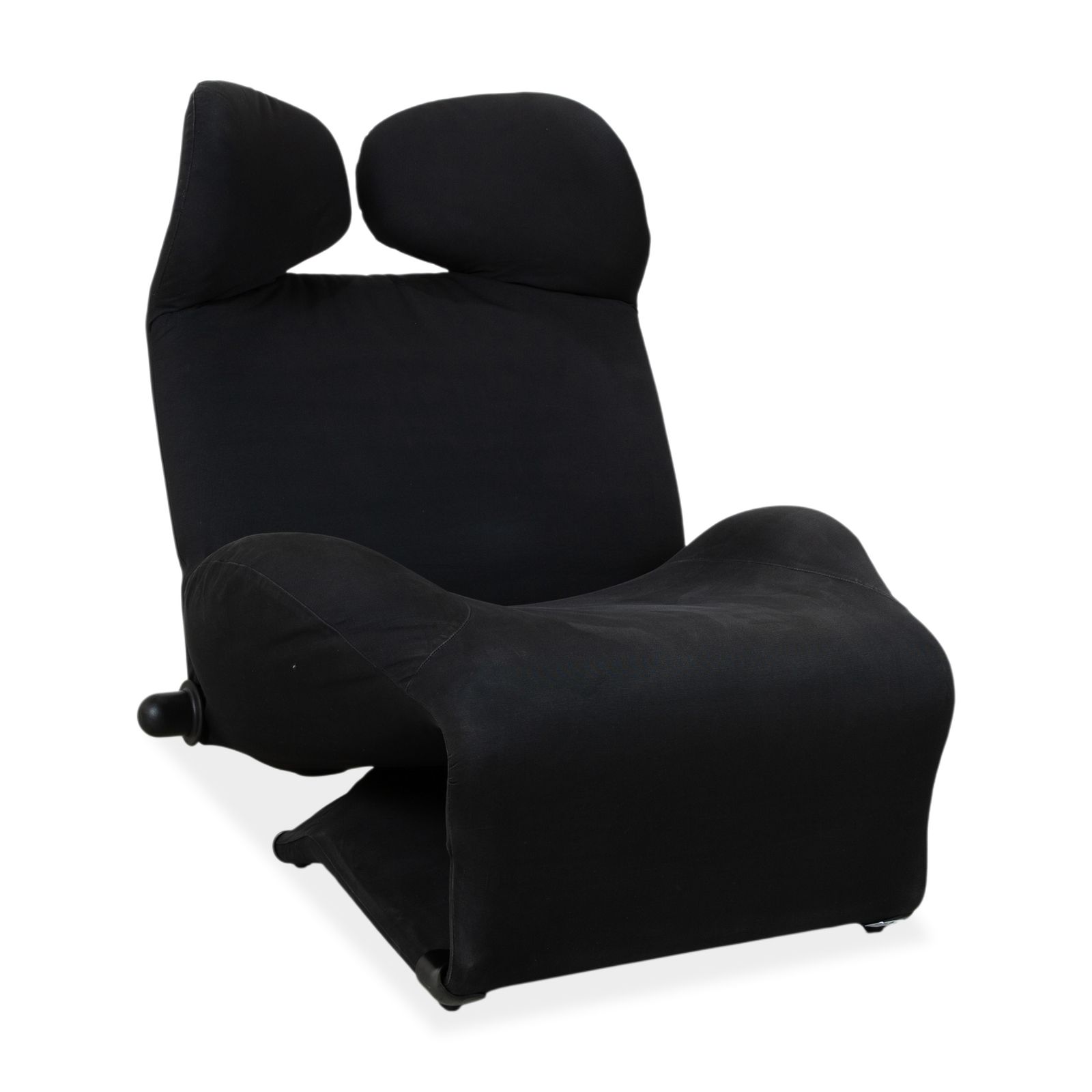 Fauteuil Cassina Wink en tissu noir, fonction manuelle