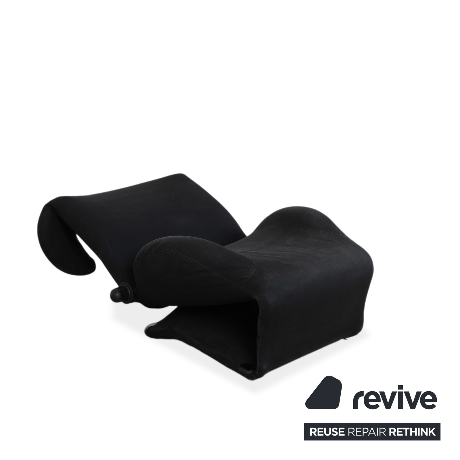 Fauteuil Cassina Wink en tissu noir, fonction manuelle photo 1899.0