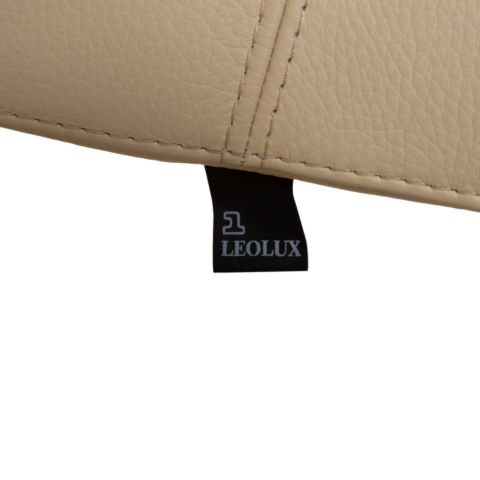 Fauteuil Leolux Parabolica en cuir crème, fonction manuelle photo vinterior