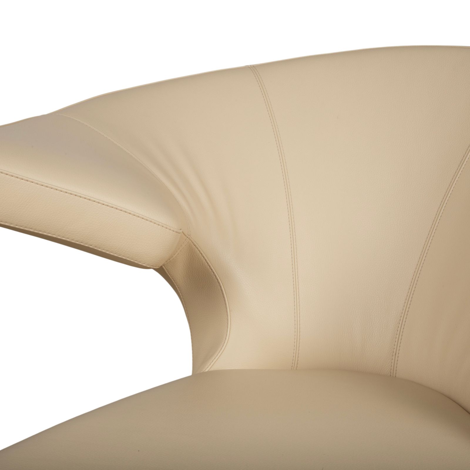 Fauteuil Leolux Parabolica en cuir crème, fonction manuelle photo vintage