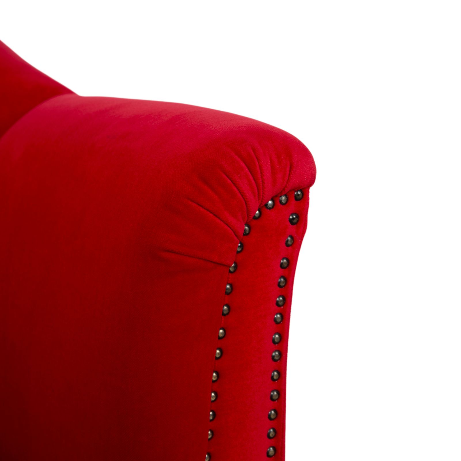 Fauteuil Bretz Gaudi en velours rouge, pieds en forme de pattes de lion dorées photo for sale