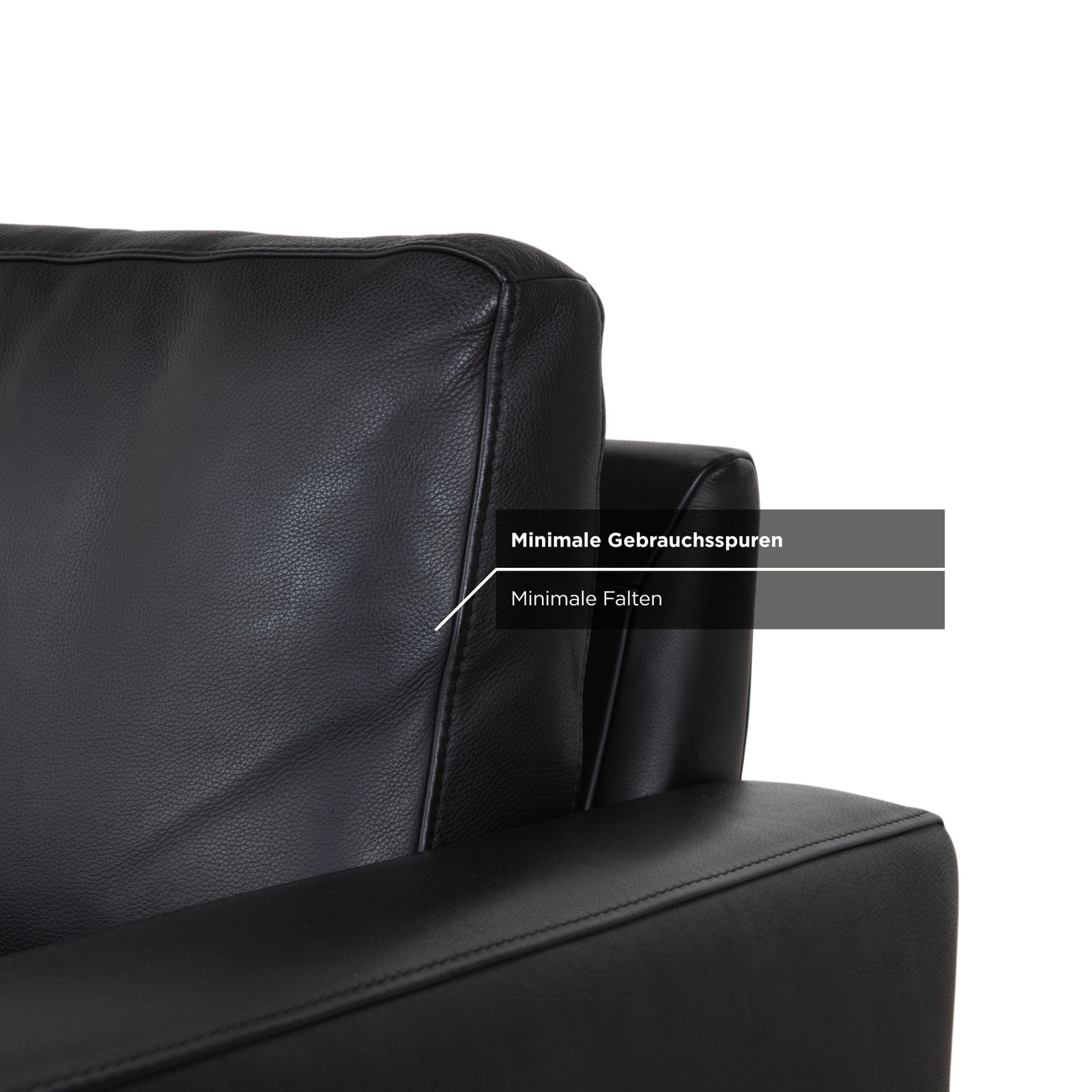 Gepade Systema Two Seater Leather Sofa Black photo buy