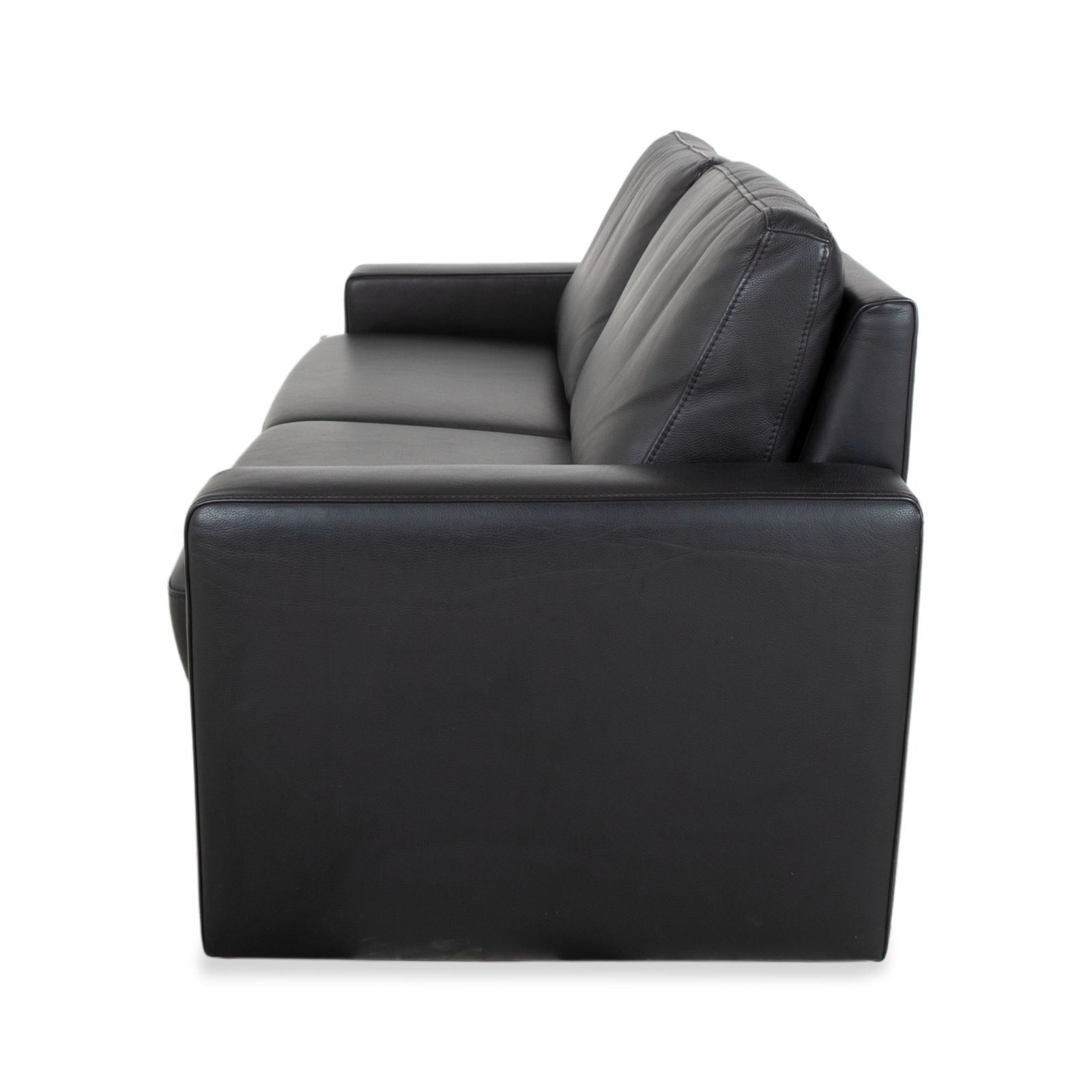 Furniture Gepade Systema Two Seater Leather Sofa Black photo