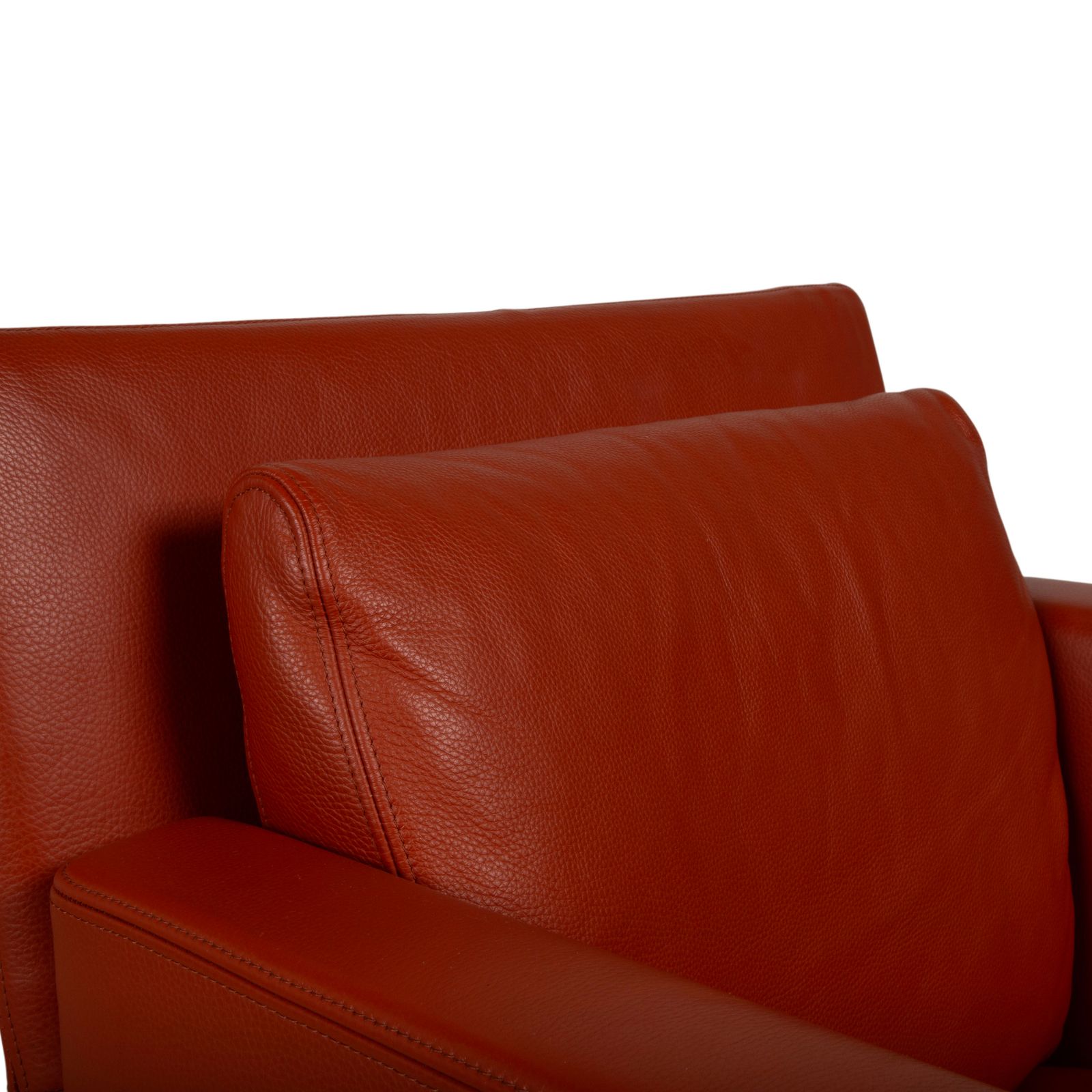 Fauteuil Walter Knoll Jason en cuir rouge photo vinterior