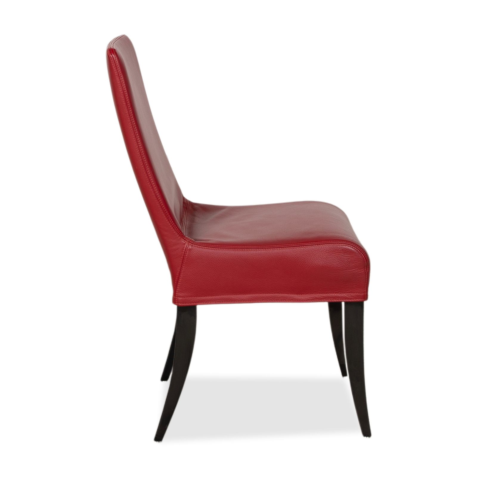Lot de 6 chaises Wittmann Isis en cuir rouge, pour salle à manger photo vintage