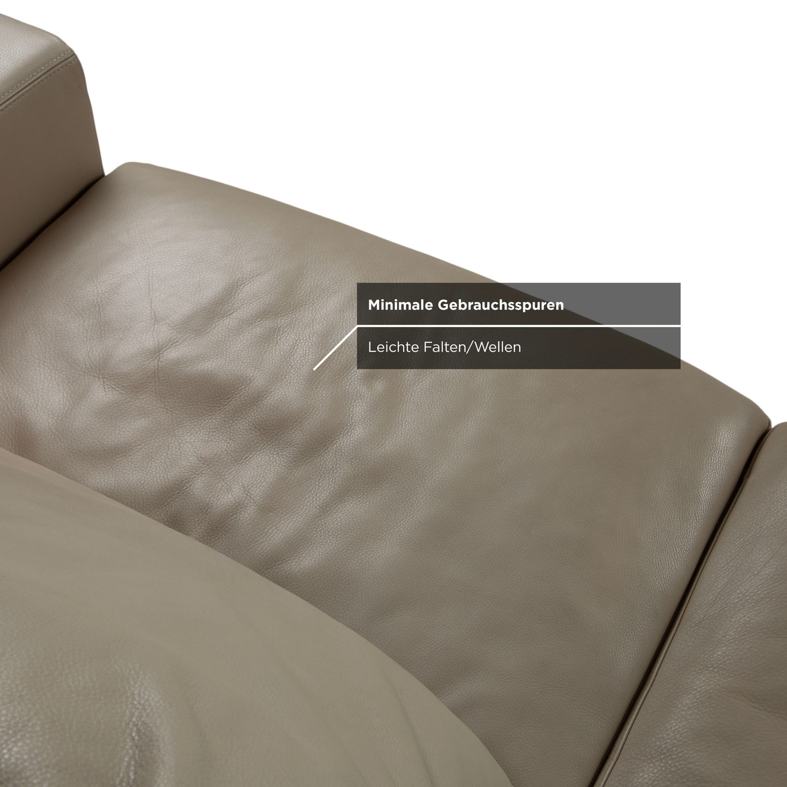 photo furniture Canapé d'angle BoConcept Cenova en cuir beige crème, fonction manuelle