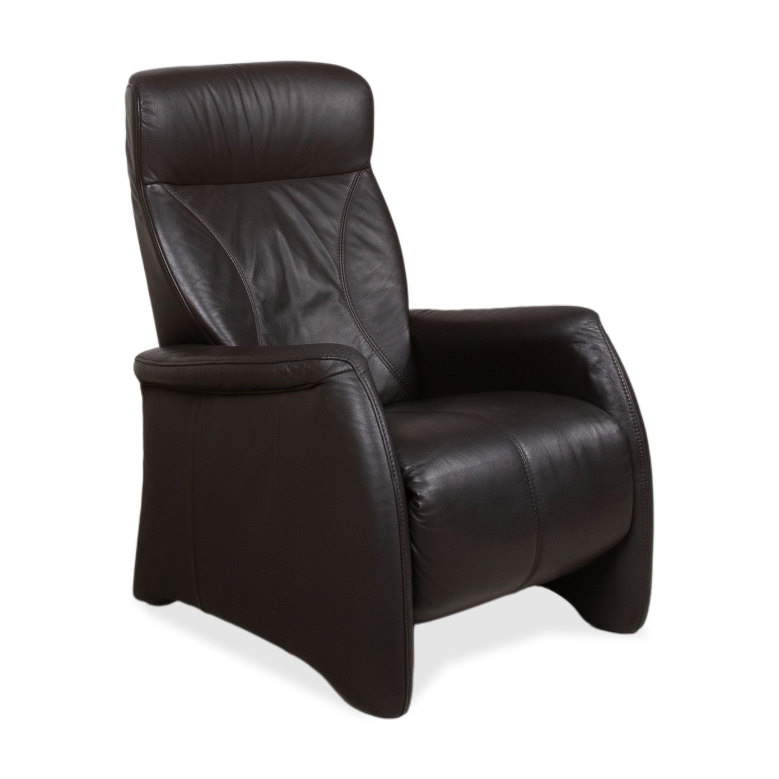 Fauteuil Himolla Cumuly en cuir gris anthracite, fonction manuelle inclinable photo for sale