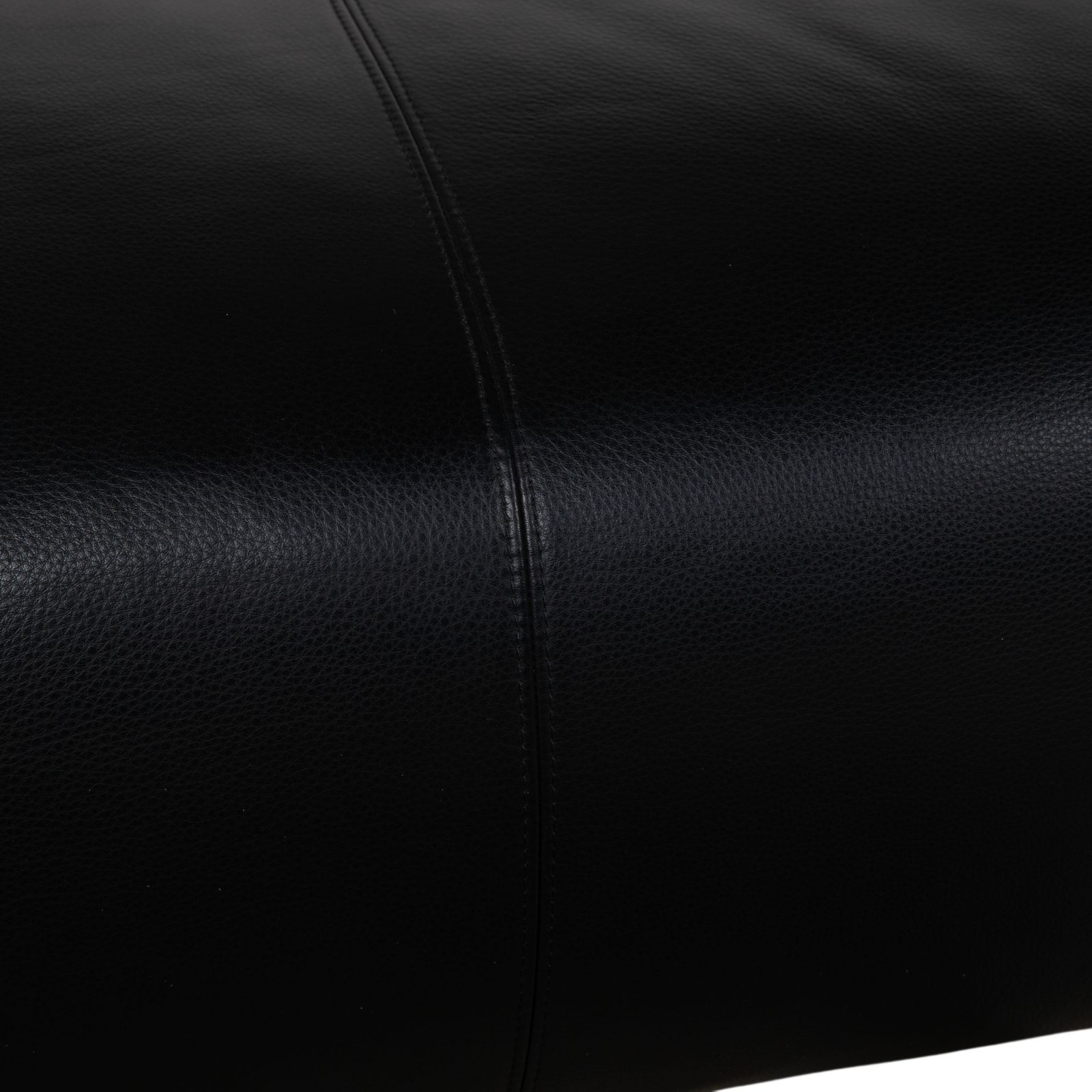 Pouf Cor Moss en cuir noir photo for sale