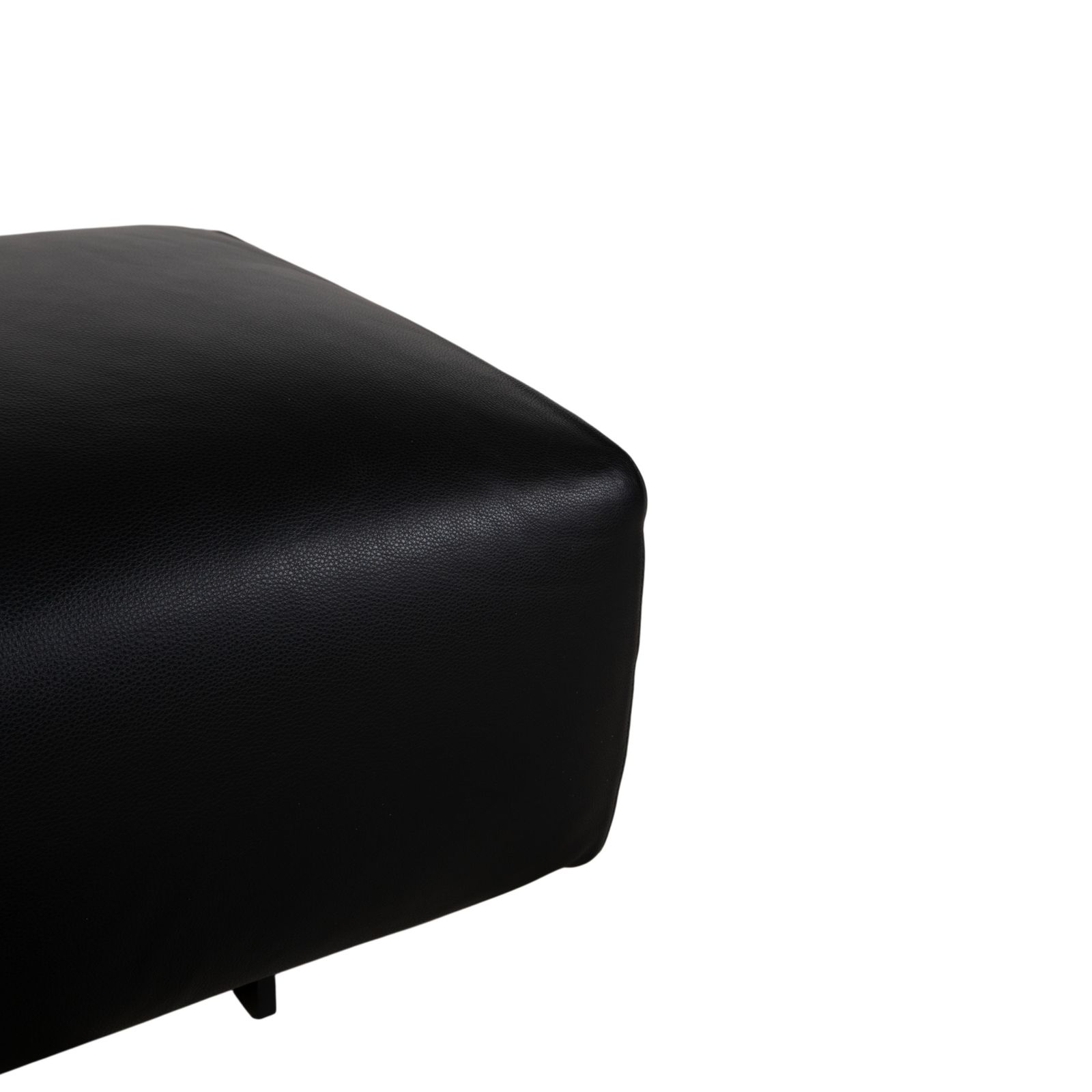 Pouf Cor Moss en cuir noir photo Mobilier