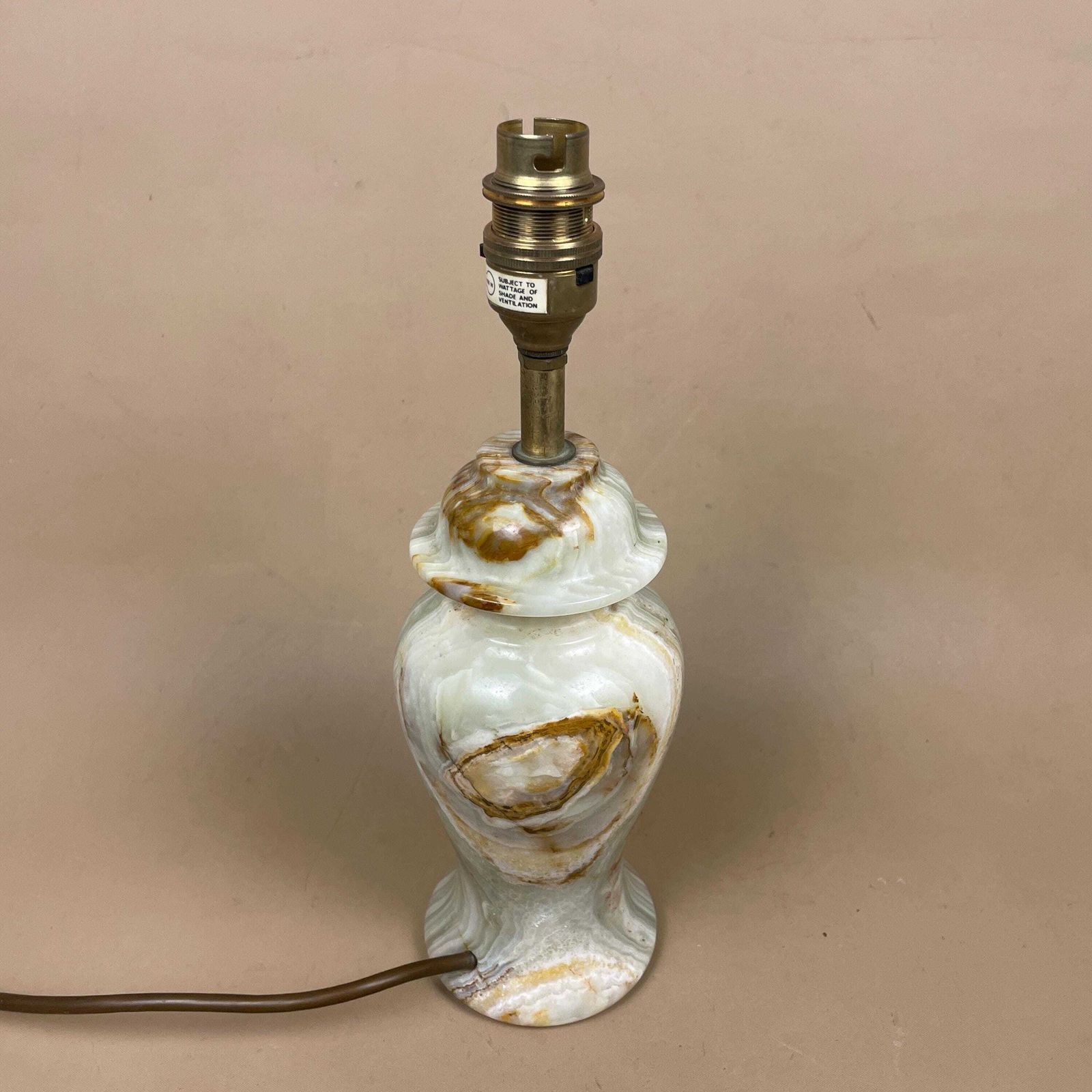 Green Marble Lamp Light Bedside Brass Gold Trims Metal Marbled Pattern Classic Column Natural Stone Antique Vintage Side Heavy Solid photo furniture