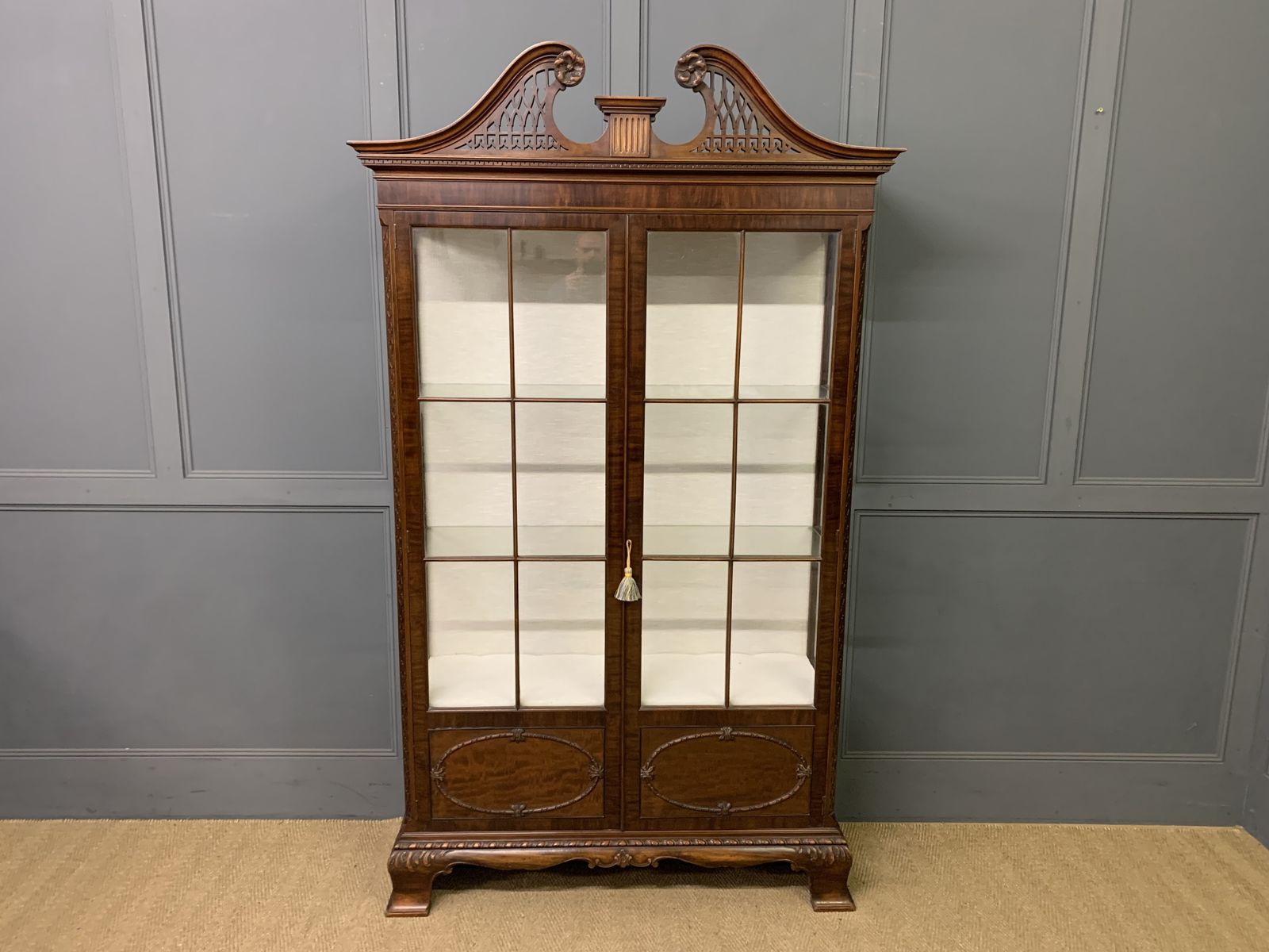 Chippendale Stye Mahogany Display Cabinet photo for sale