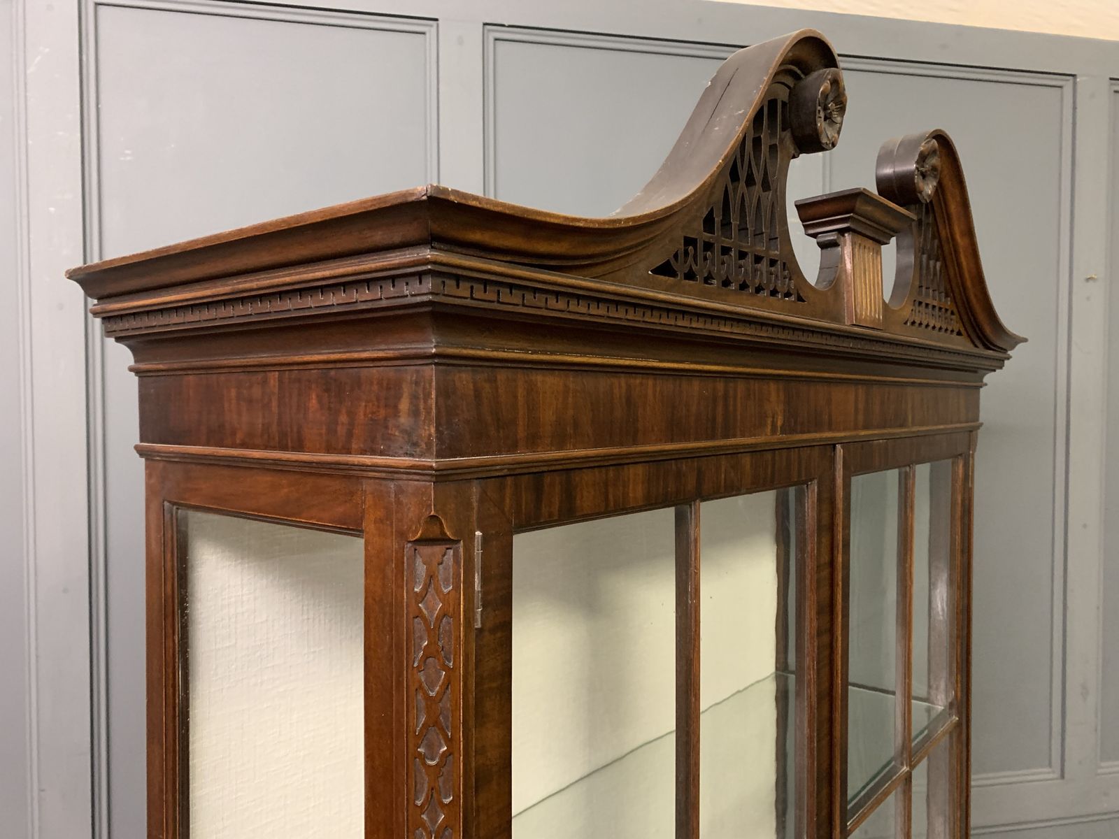 Furniture Chippendale Stye Mahogany Display Cabinet photo
