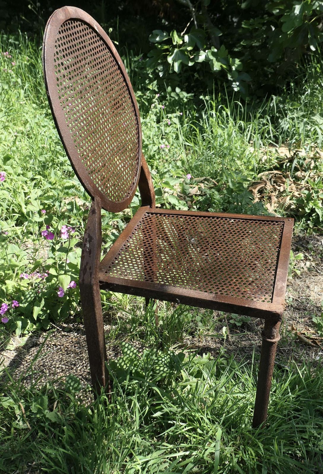 Set Of 4 Brutalist Style Iron Stacking Dining/Garden Chairs Great Pieces photo 1440.0