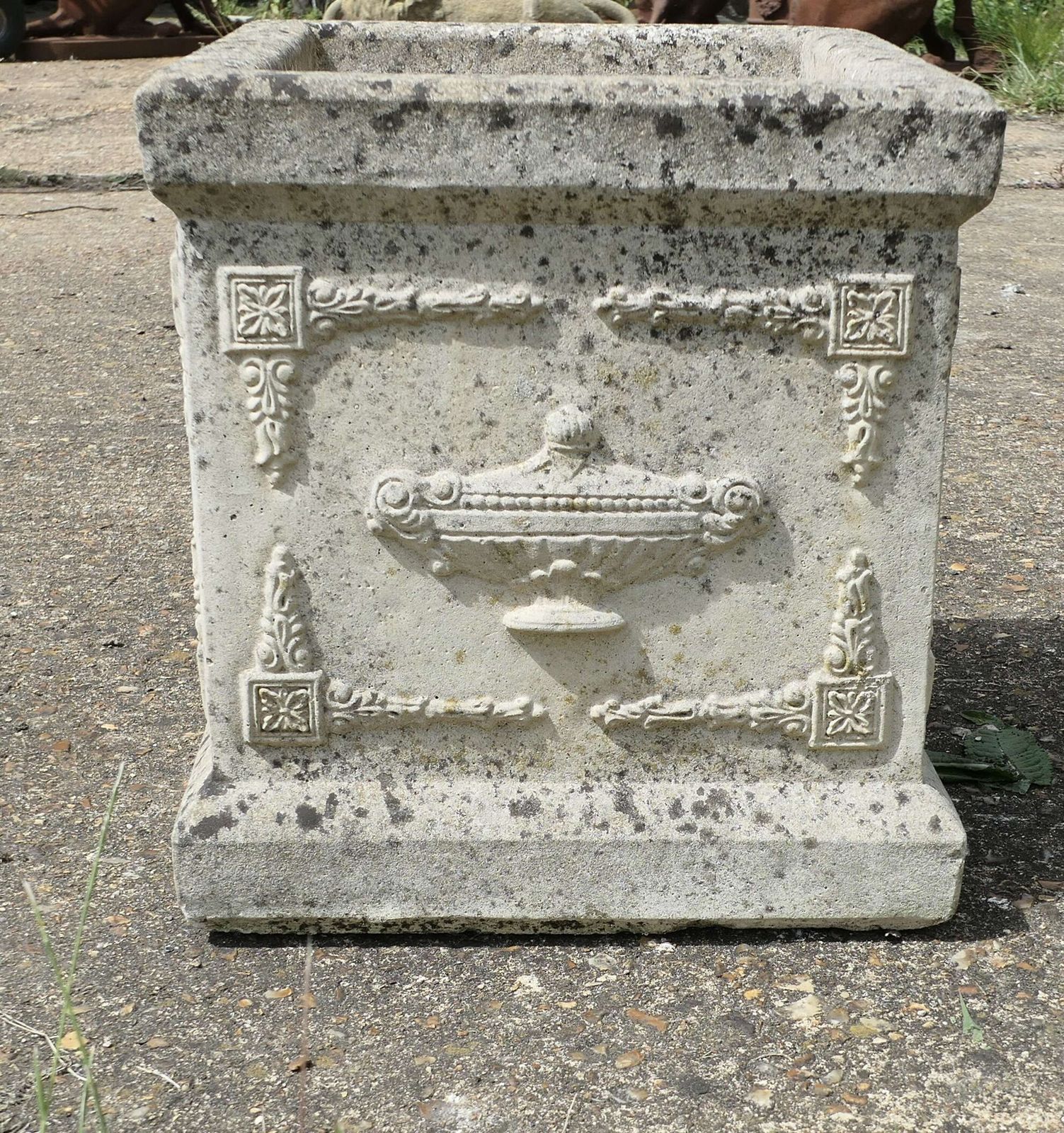 Large Square Garden Planter This Is A Good Piece It Is Set On A Chunky Plinth photo 450.0