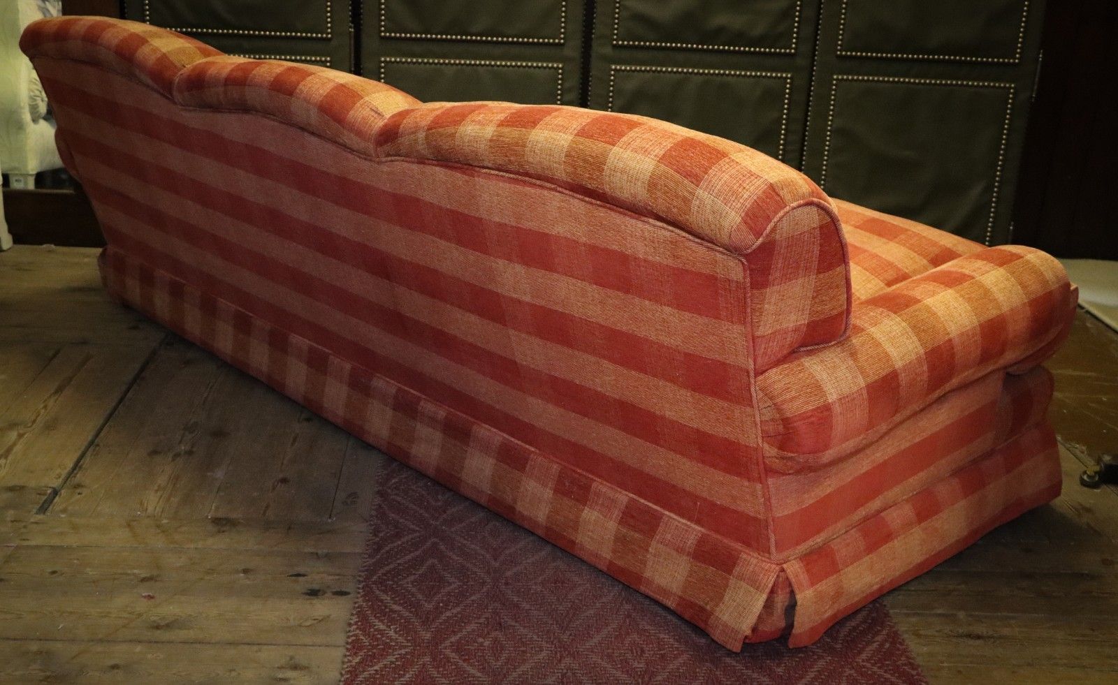 5000.0 George Smith Large 3 Seater Signature Short Scroll Arm Sofa Gingham Rrp£12000 🚚 photo