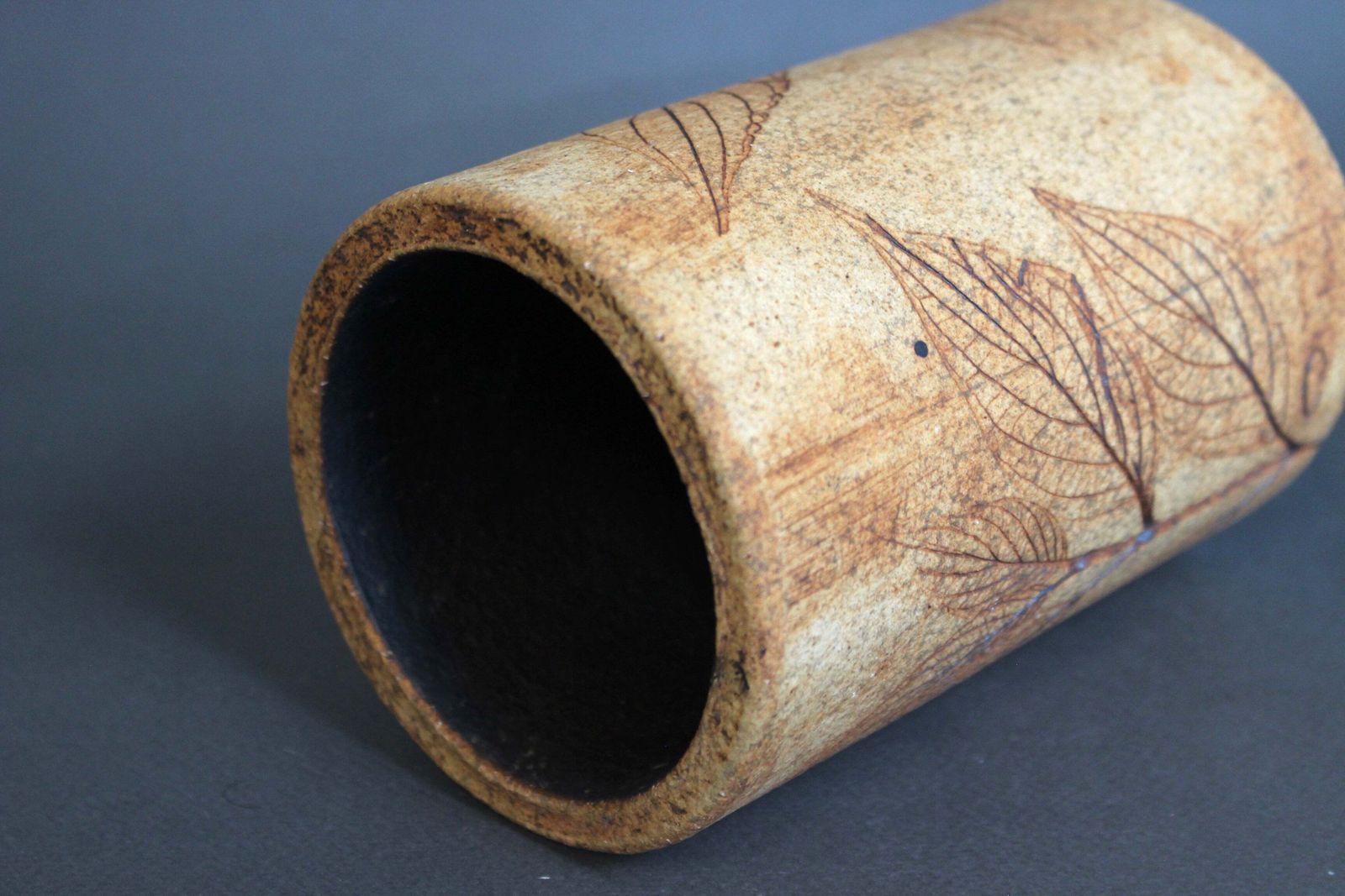 420.0 French Stoneware Vase By Ramonde Leduc (Circa 1960s 70s) photo