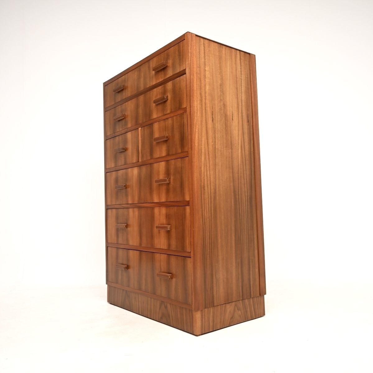 Art Deco Figured Walnut Chest Of Drawers photo for sale