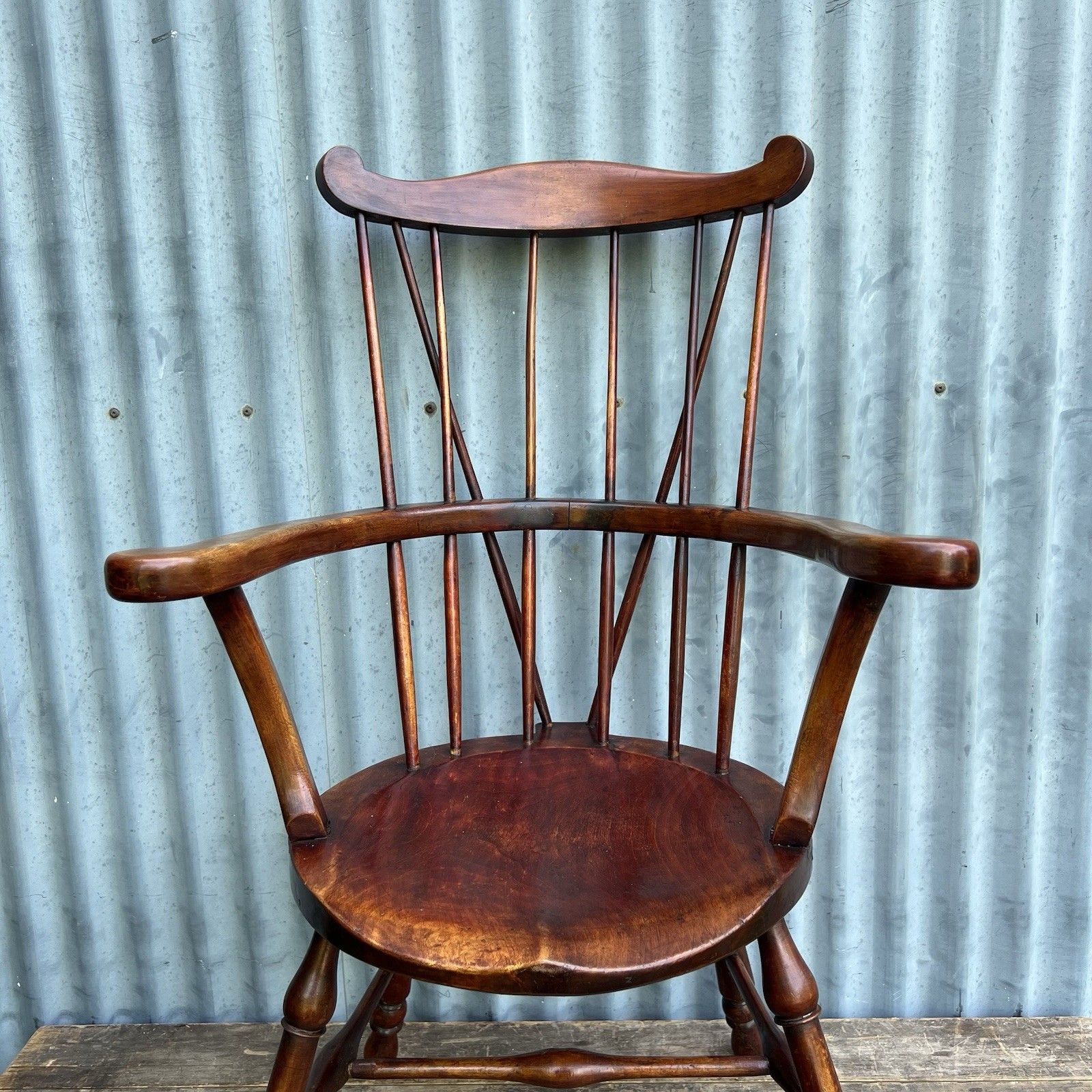 Antique Windsor Goldsmith Comb Stick Back Armchair 19th Century Elm & Beech photo furniture