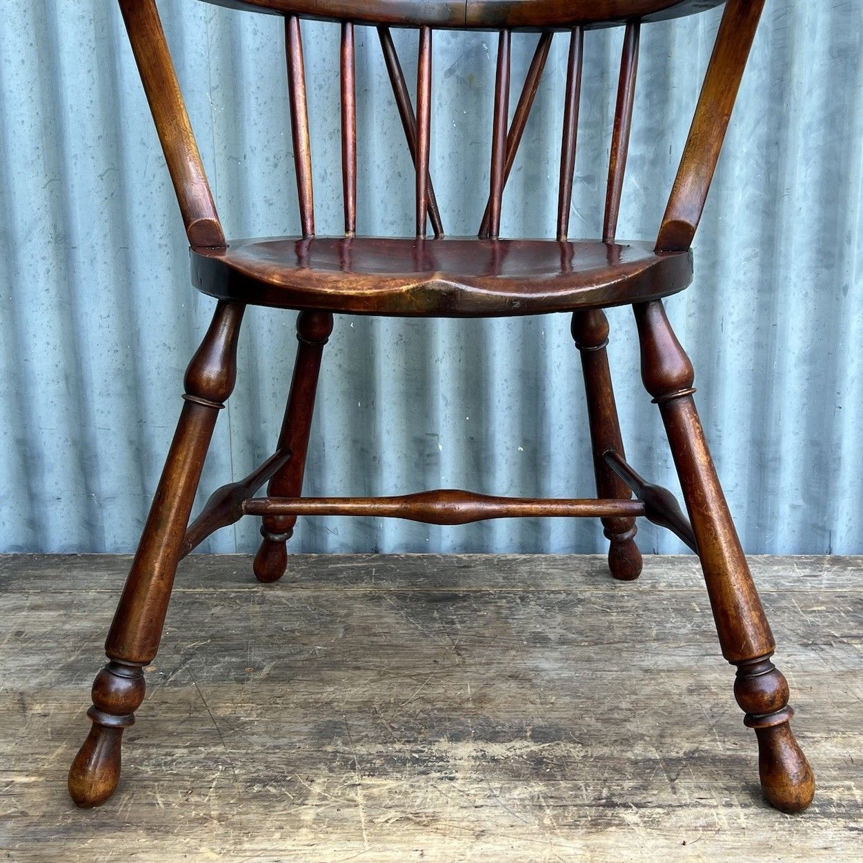 Antique Windsor Goldsmith Comb Stick Back Armchair 19th Century Elm & Beech photo for sale