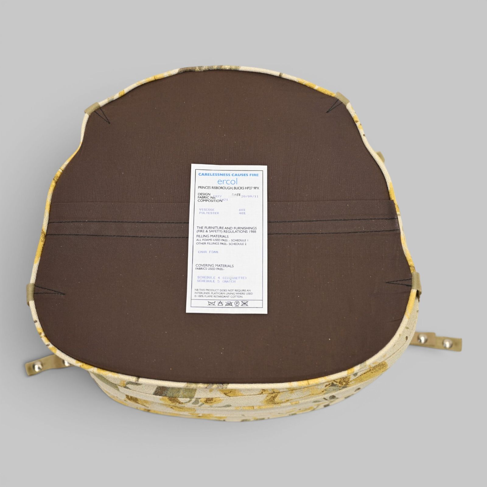 5 Ercol Chair Cushions With Popper Fixing Strap Ercol's Fire Label Free Delivery photo 157.0
