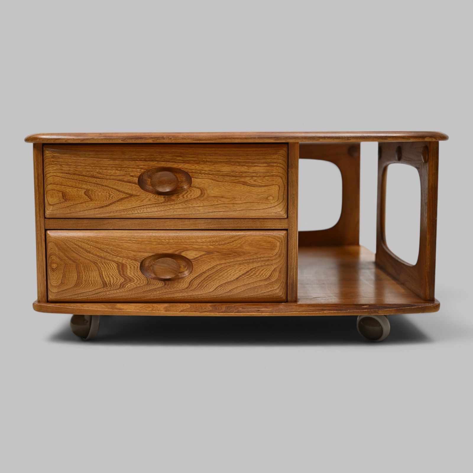 487.0 Ercol Pandora Coffee Table 2 Drawers Natural Waxed Finish Free Uk Delivery* photo