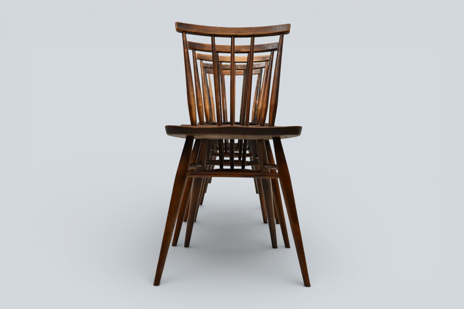5 Ercol Stick Back Chairs Multi Purpose 1950s Waxed Finish Free Uk Delivery photo Furniture