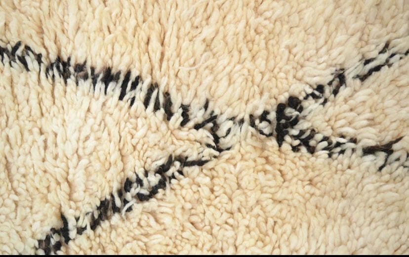 Vintage Beni Ourain Plush Moroccan Rug 6’3” X 10’10” Hand Knotted Pure Wool Lozenge Berber Elegance Eames Le Corbusier photo vintage
