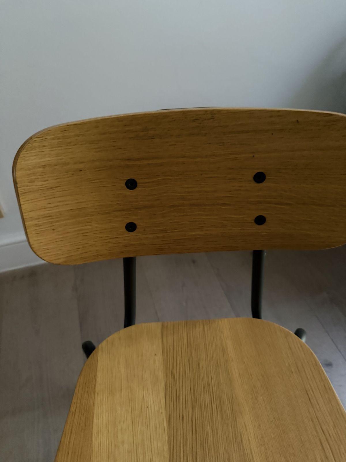 Oak And Anthracite Steel Hester Dining Chairs (X6) photo for sale
