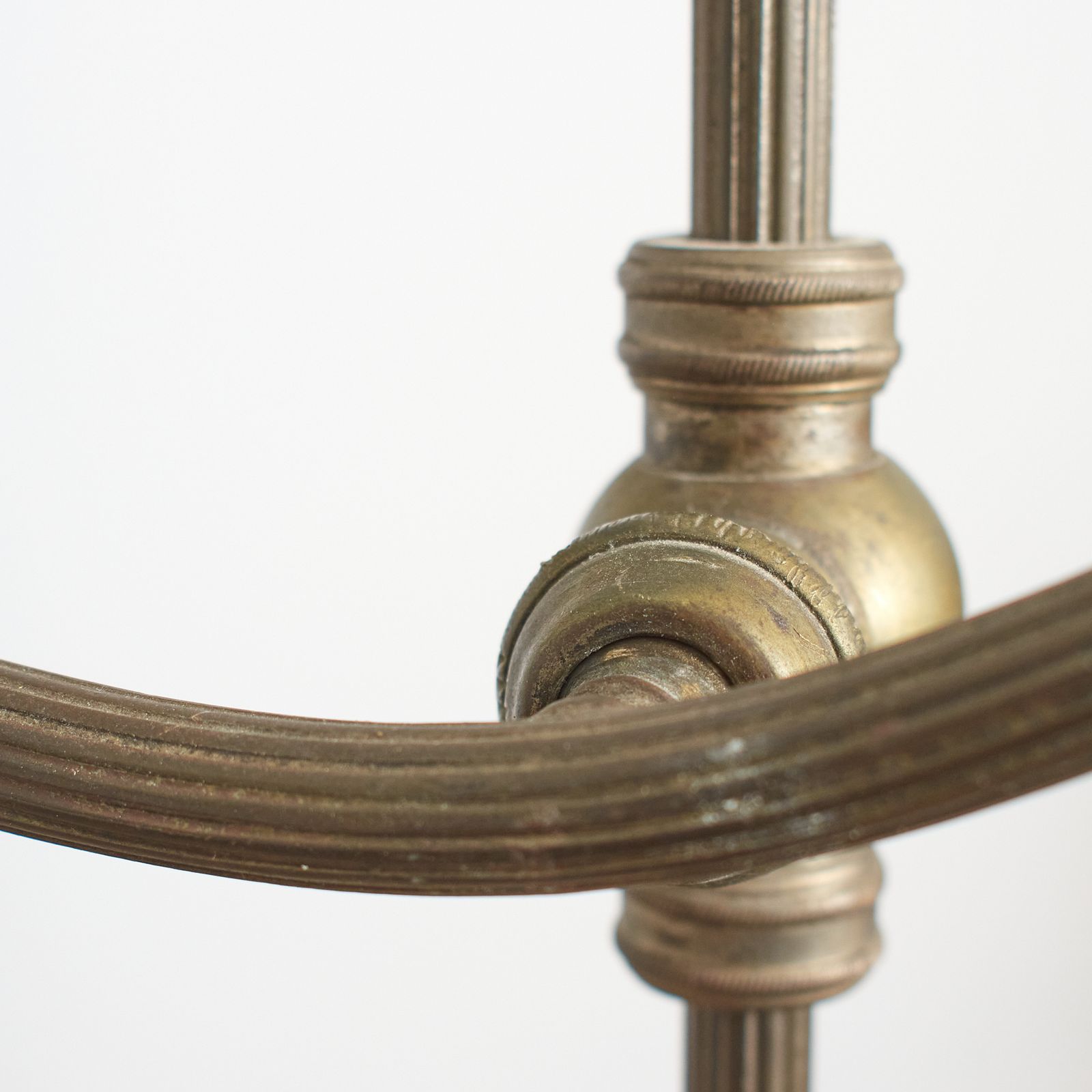 French Antique Brass Rise And Fall Pump Desk Lamp – B photo buy