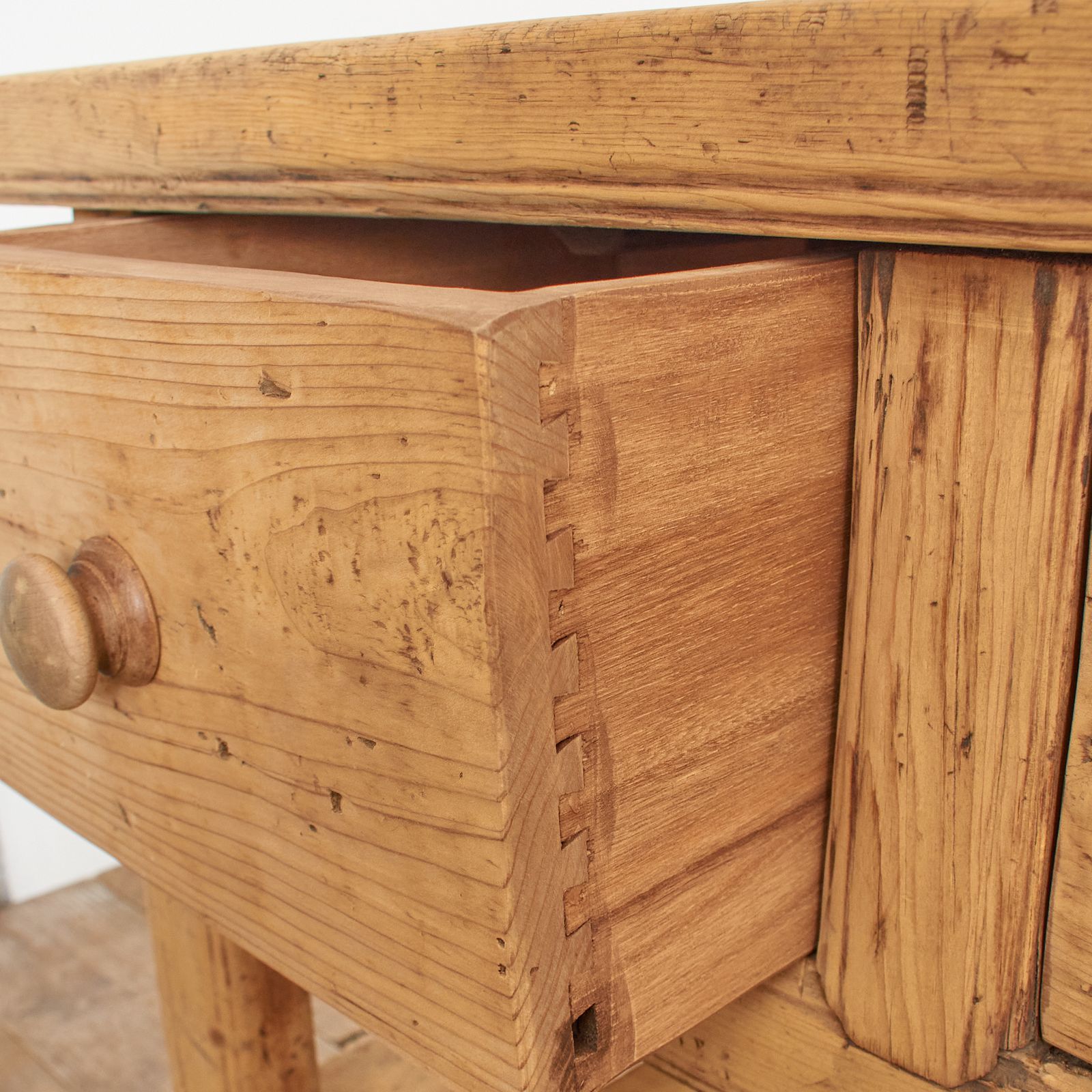 Rustic Reclaimed Antique Console Kitchen Island Bakers Table – C photo 1946.0