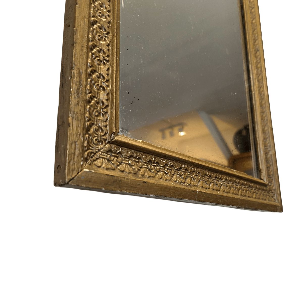 Antieke Franse spiegel met gouden lijst, ca. 1900 photo for sale