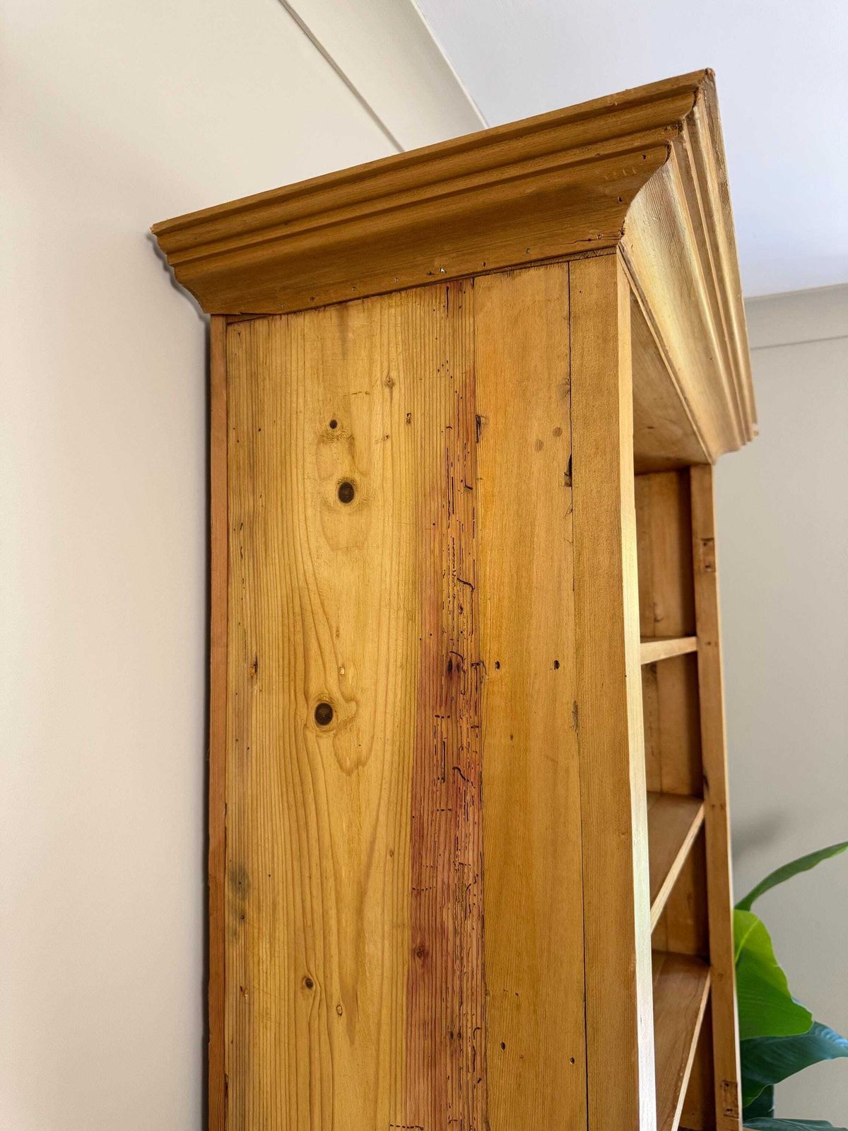 photo buy Antique Pine Dresser Sideboard With Shelving And Drawers – Rustic Farmhouse Cabinet Pantry