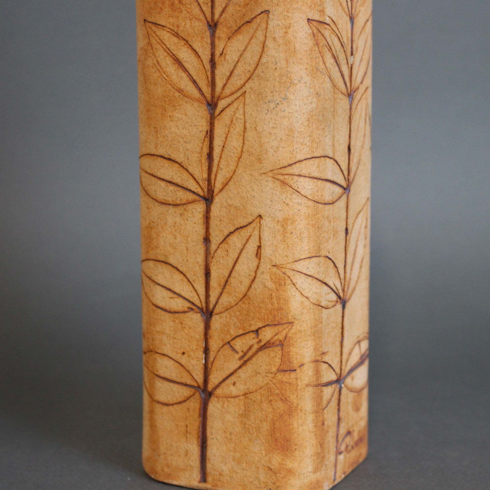 French Stoneware Vase By Raymonde Leduc (Circa 1960s 70s) photo vintage