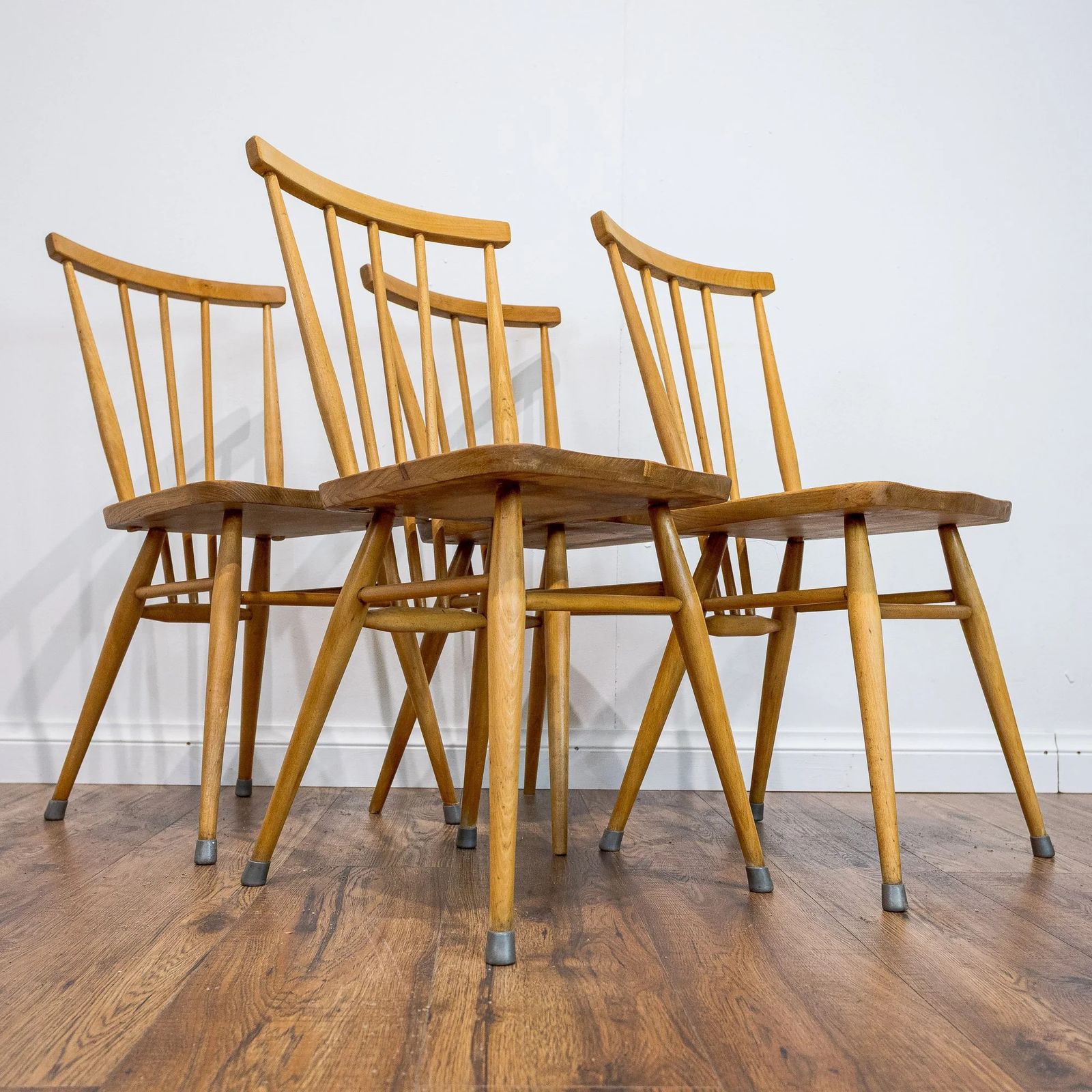 Ercol Model 391 Blue Label Elm And Beech Dining Chairs – Set Of 4 photo furniture