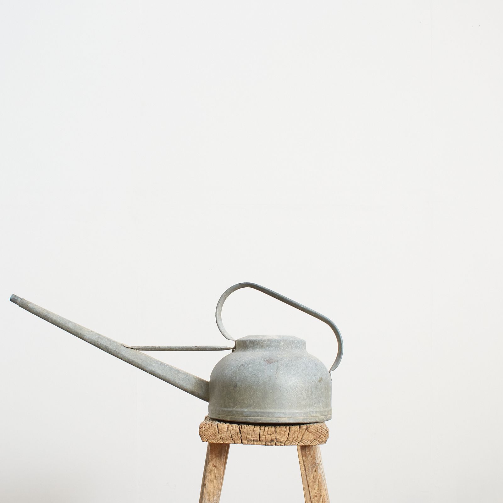 Medium Antique Galvanised Long Spout Watering Can