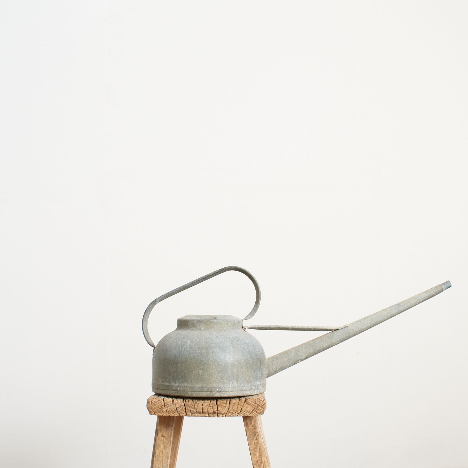 Medium Antique Galvanised Long Spout Watering Can photo for sale
